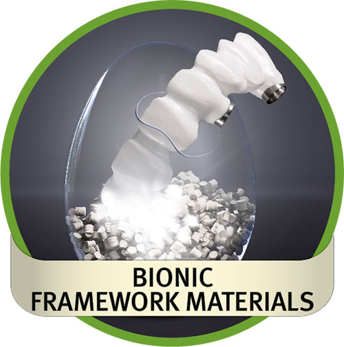 Bionic framework materials