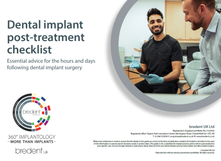 Patient Literature – Dental post-treatment checklist